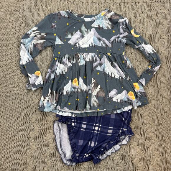 Posh Peanut Other - POSH PEANUT Baby Girl's 2 Piece Forrester Long Sleeve Peplum Top & Bloomers Set